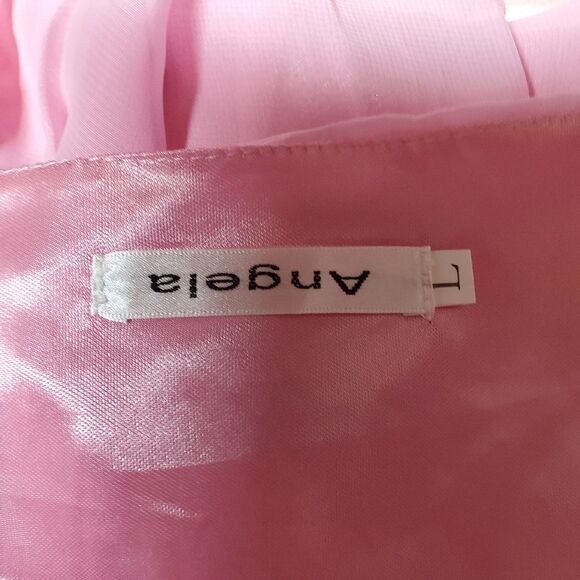 Angela Pink Flowy Dress (L) - Picture 5 of 5